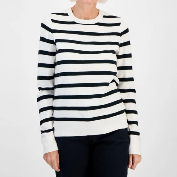 STYLE & CO WOMEN'S RELAXED STRIPED SWEATER NWT - Picture 2 of 4